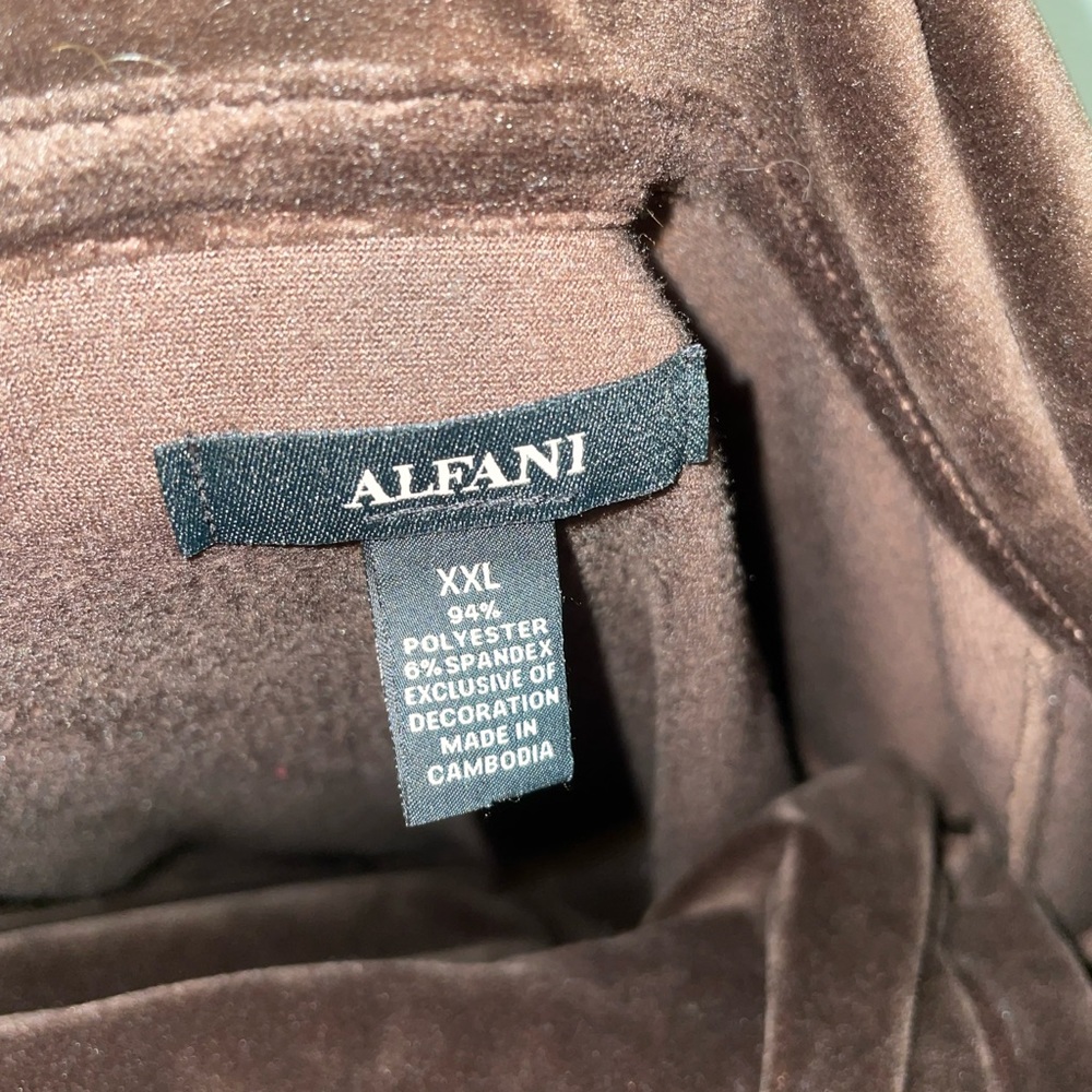 Alfa I Brown velour track suit XXL